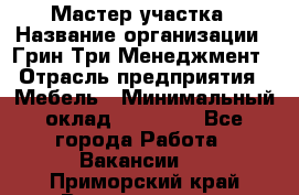 Мастер участка › Название организации ­ Грин Три Менеджмент › Отрасль предприятия ­ Мебель › Минимальный оклад ­ 60 000 - Все города Работа » Вакансии   . Приморский край,Владивосток г.